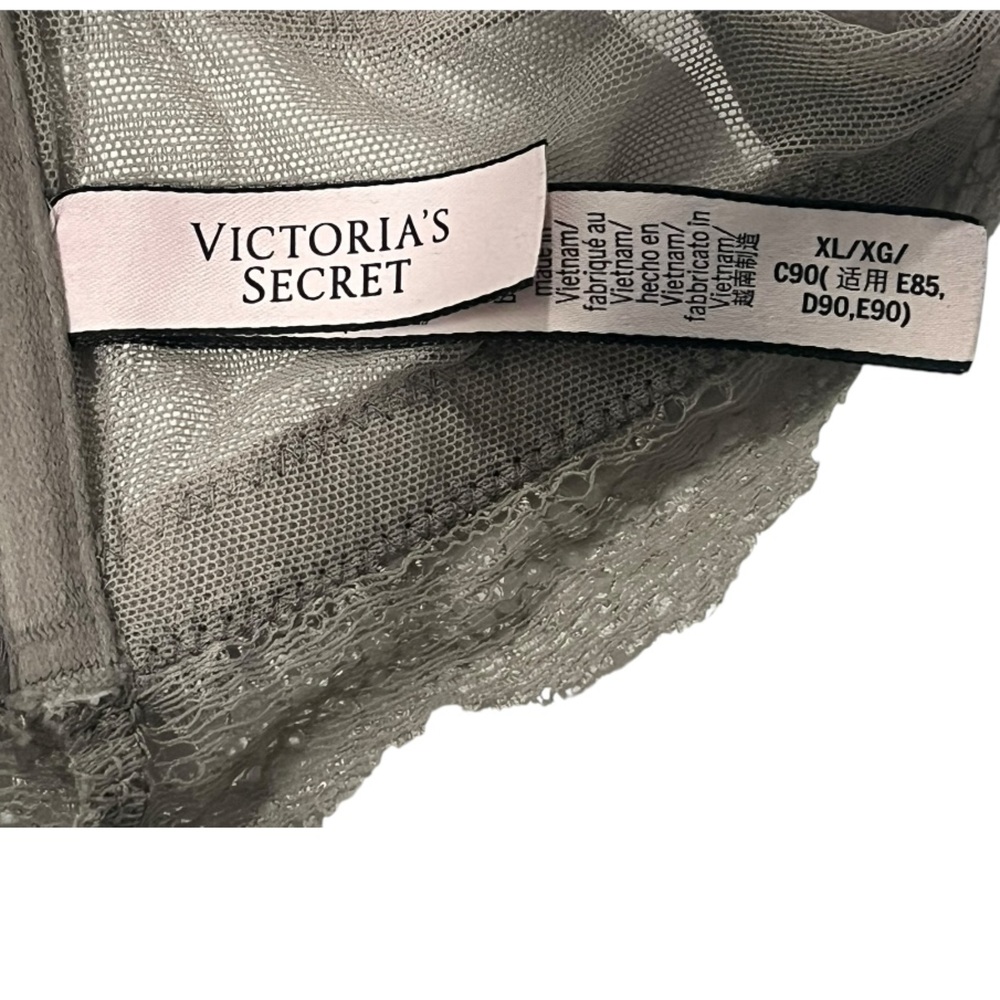 Victoria’s Secret XL front clasp grey lace bralette EUC - Picture 10 of 13